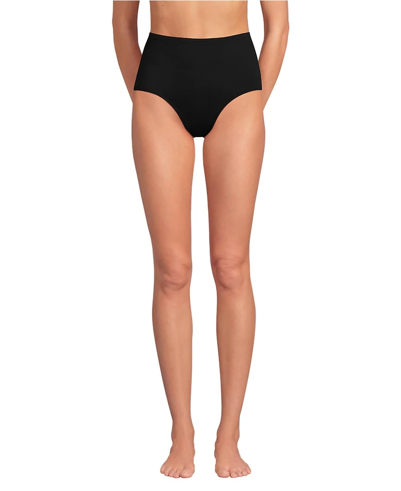 Lands' End Women's Sculpting Suit High Waisted Bikini Bottoms