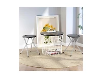 Slickblue 28 Inch Portable Folding Stools with 330lbs Limited Sturdy Frame