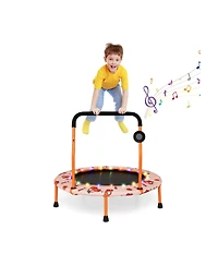 Slickblue 36 Inch Mini Trampoline with Colorful Led Lights and Bluetooth Speaker