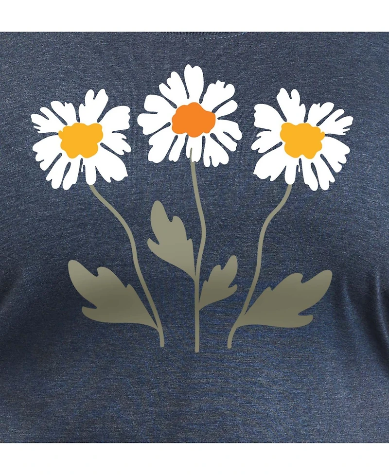 Hybrid Apparel Retro Daisies Plus Graphic Tank