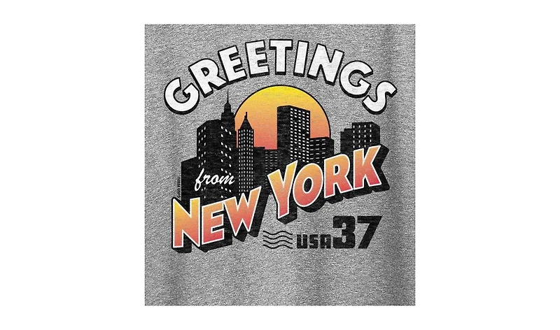Hybrid Apparel Greetings From New York Plus Graphic T-Shirt