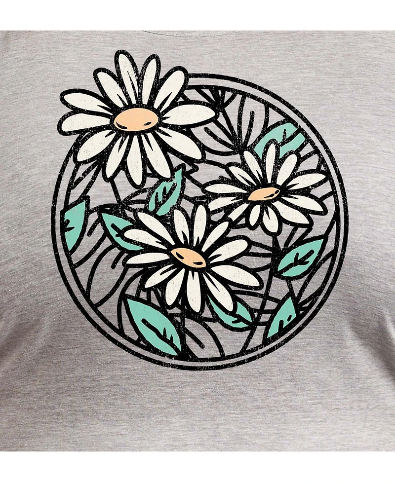 Hybrid Apparel Wildflower Circle Plus Graphic Tank