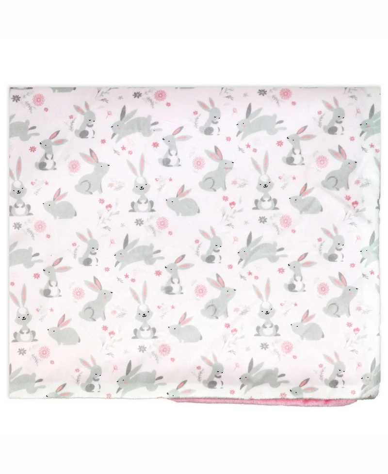 Tendertyme Baby Boys and Girls 2 Layer Minky Blanket