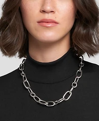 Adornia Silver Chunky Link Necklace