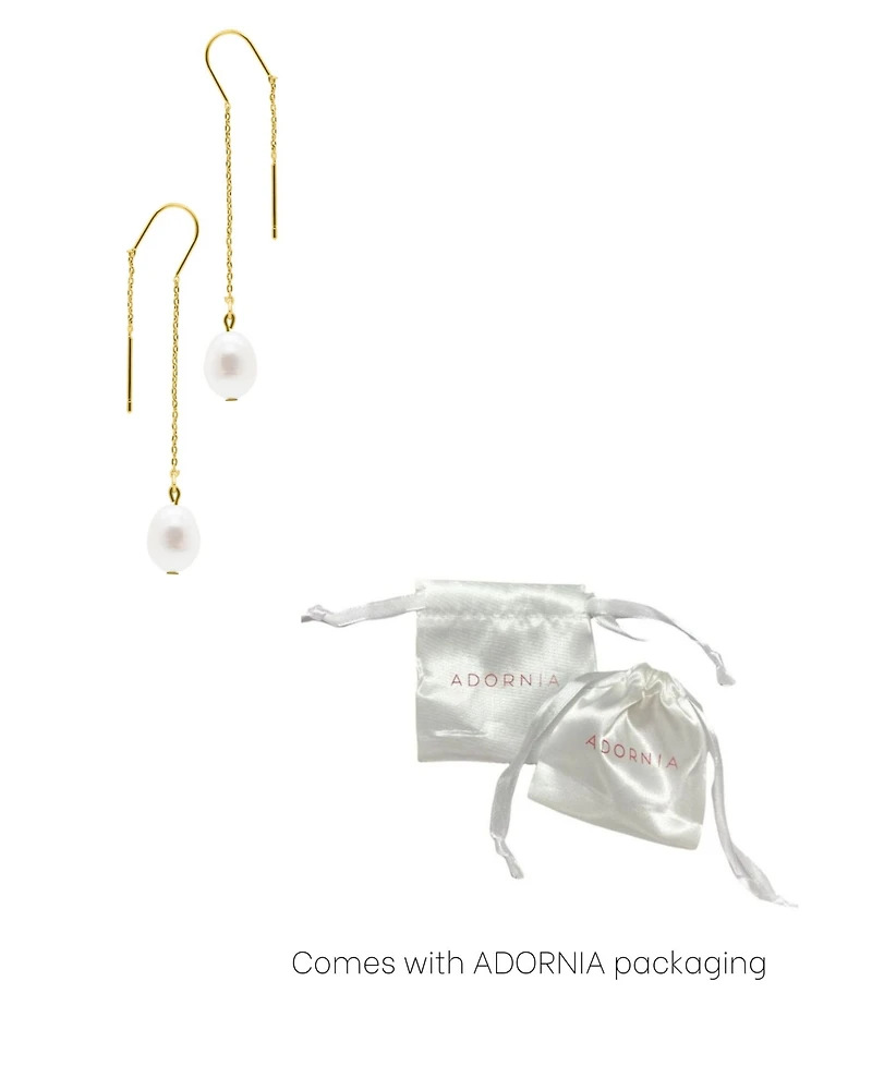 Adornia Gold Freshwater Cultivated Pearl Threader Earrings