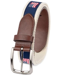 Club Room Men's Flag Ribbon Belt, Created for Macy's