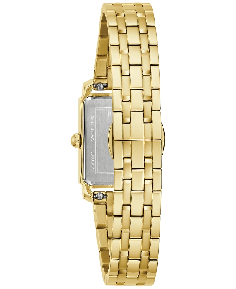 Bulova Women's Sutton Gold-Tone Stainless Steel Bracelet Watch 21mm