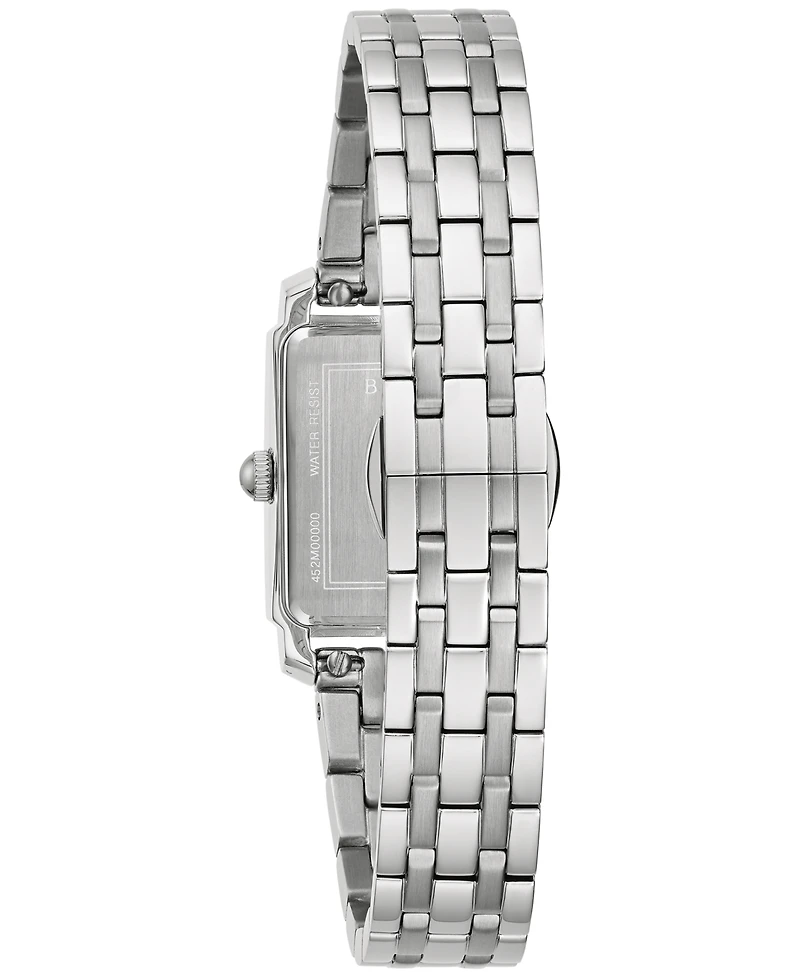 Bulova Women's Sutton Diamond Accent Stainless Steel Bracelet Watch 21mm