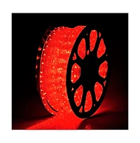 DELight 150' 2 Wire Led Rope Light Home Party Xmas In/Outdoor Decoration Lighting Red