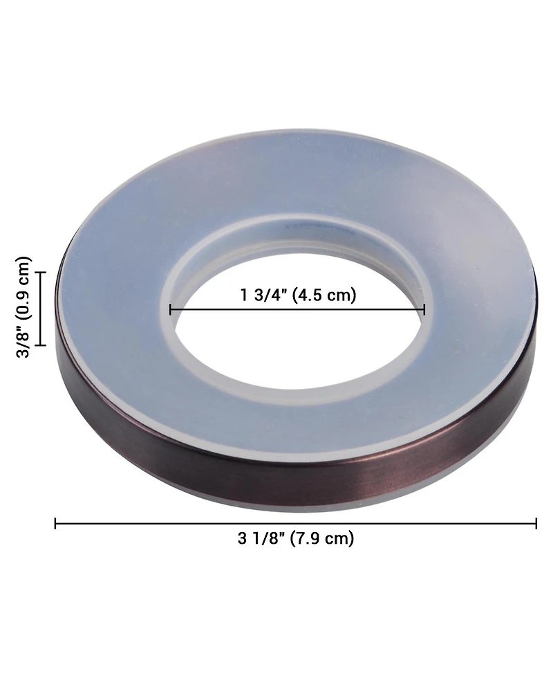 Aquaterior Bathroom Sink Mounting Ring Orb for Countertop Glass Vessel Sink Drain Mount Support 2 Pcs