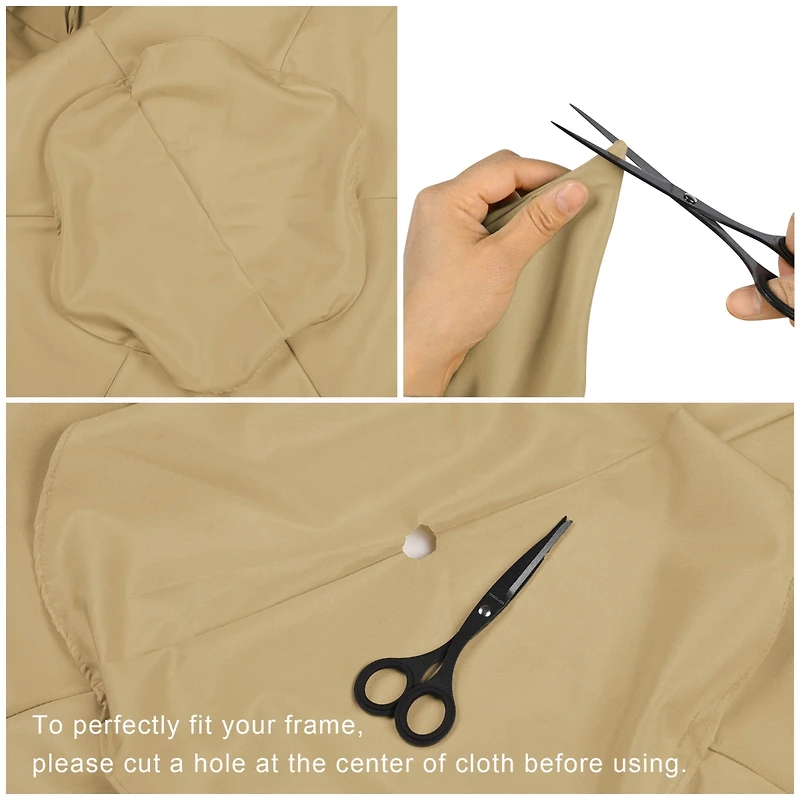 9 Ft Patio Umbrella Replacement Canopy Market Table Top Outdoor Beach Poolside