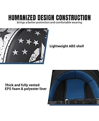 Ahr Half Face Motorcycle Helmet Sun Visor Dot Approved Bike Chopper Cruiser