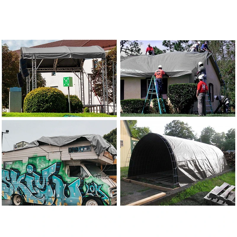 16x20 Ft 14 Mil Poly Tarp Protective Cover Tarpaulin Heavy Duty Uv Resistant