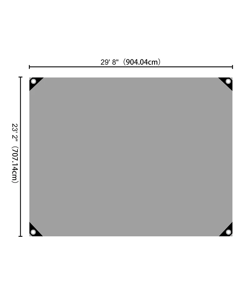 Yescom 24x30 Ft Waterproof Poly Tarp with 25 Ball Bungees Protect Cover 10mil Tarpaulin