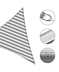 7 Ft 97% Uv Block Hdpe Triangle Sun Shade Sail Canopy Outdoor Patio Poolside