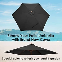 9 Ft Patio Umbrella Replacement Canopy Market Top Cover Table Outdoor Pool