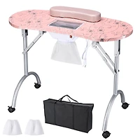 Byootique Portable Folding Manicure Nail Table Station Salon Desk Beauty Salon
