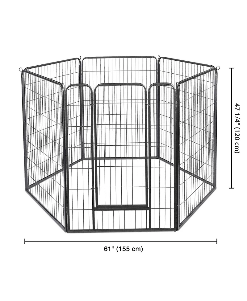 Yescom Heavy Duty Pet Playpen 6 Panel 28"x47" Dog Playpen Pet Pen Exercise Kennel Rv Camping Barrier Fence Cage for Small Medium Large Dogs