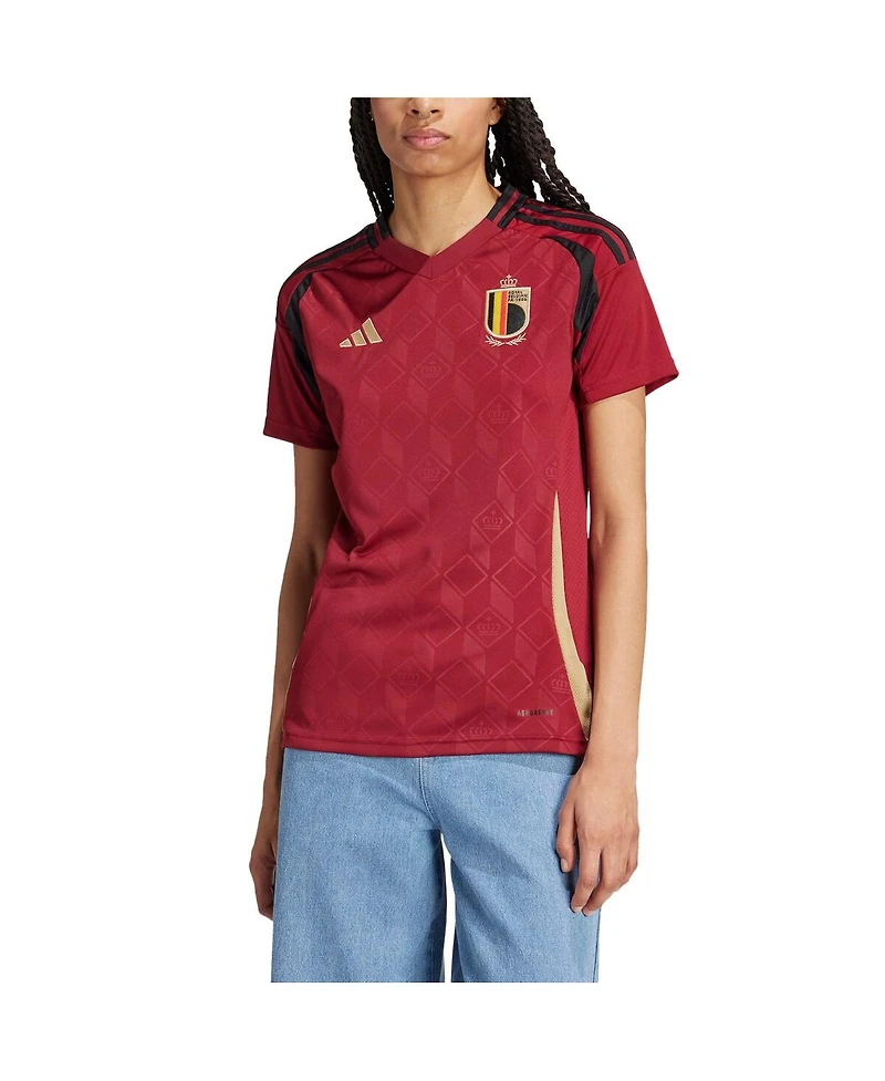 Adidas Women's Burgundy Belgium National Team 2024 Home Replica Jersey