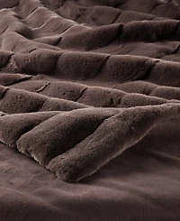 Hotel Collection Channeled Faux Fur Throw, 50" x 60", Exclusively at Macy's