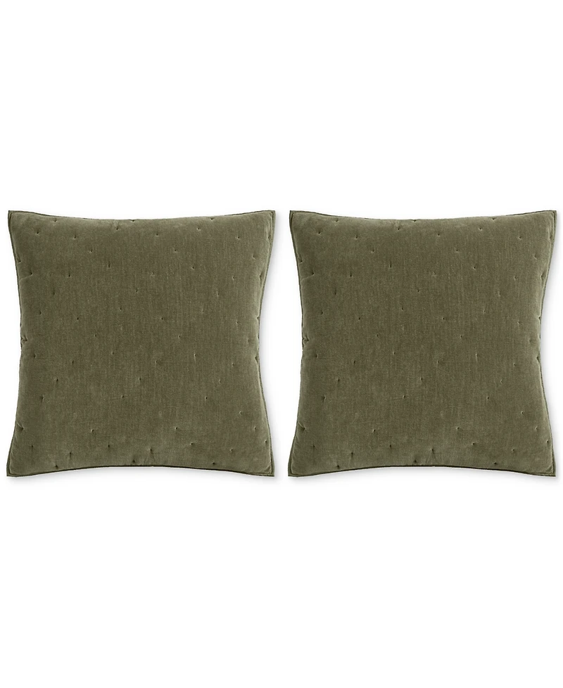 Hotel Collection Reversible Chenille Quilted 2-Pc. European Sham Set, Exclusively at Macy's
