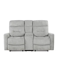 Homelegance White Label Borneo 71" Double Reclining Love Seat with Center Console
