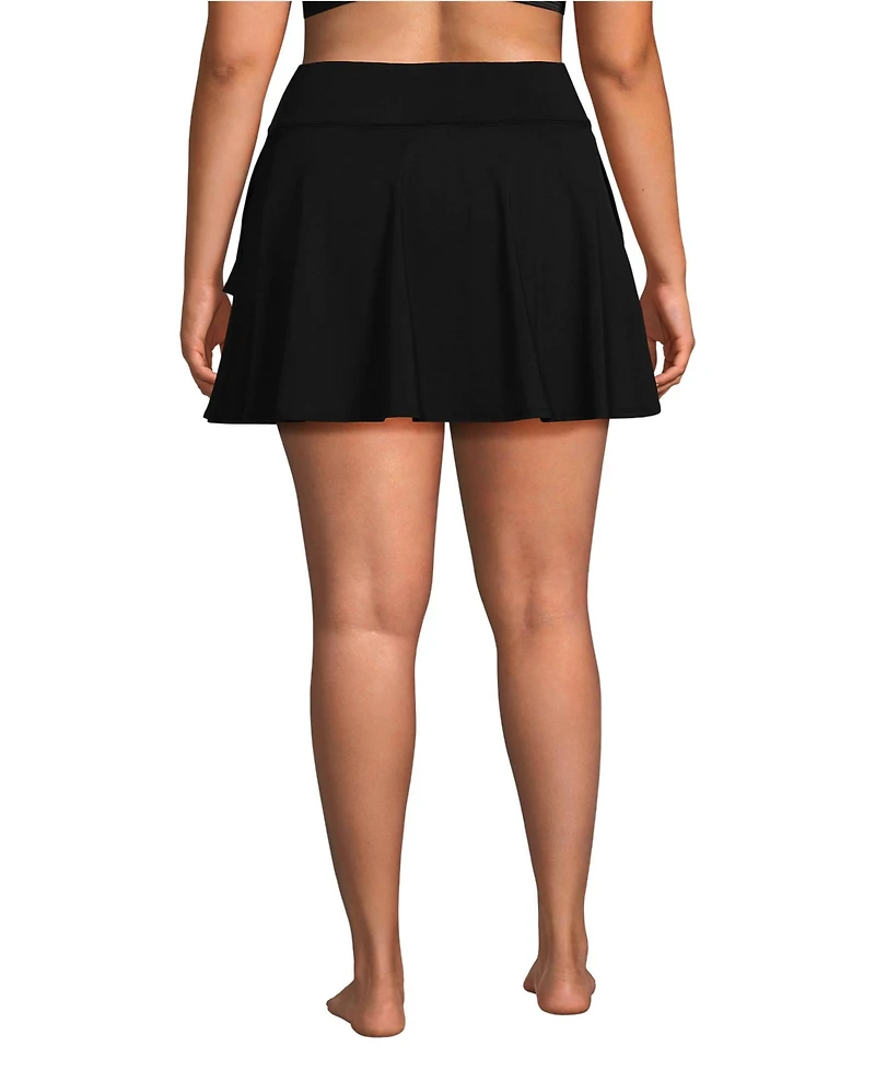 Lands' End Plus High Waisted Tulip Hem Swim Skort