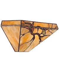Robert Louis Tiffany Budding Branch Wall Light Sconce Art Glass Hardwire 14" Fixture for Bedroom Bathroom Vanity Reading Living Room Hallway Hous