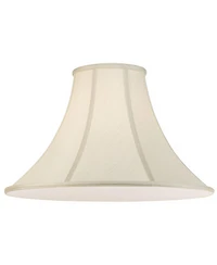 Imperial Shade Creme Large Bell Lamp Shade 7" Top x 20" Bottom x 13.75" Slant x 12.25" High (Spider) Replacement with Harp and Fin