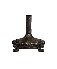 Robert Louis Tiffany Table Lamp 26" High Antique Bronze Tiffany Style Peacock Art Glass Shade for Living Room Family Bedroom Bedside Office