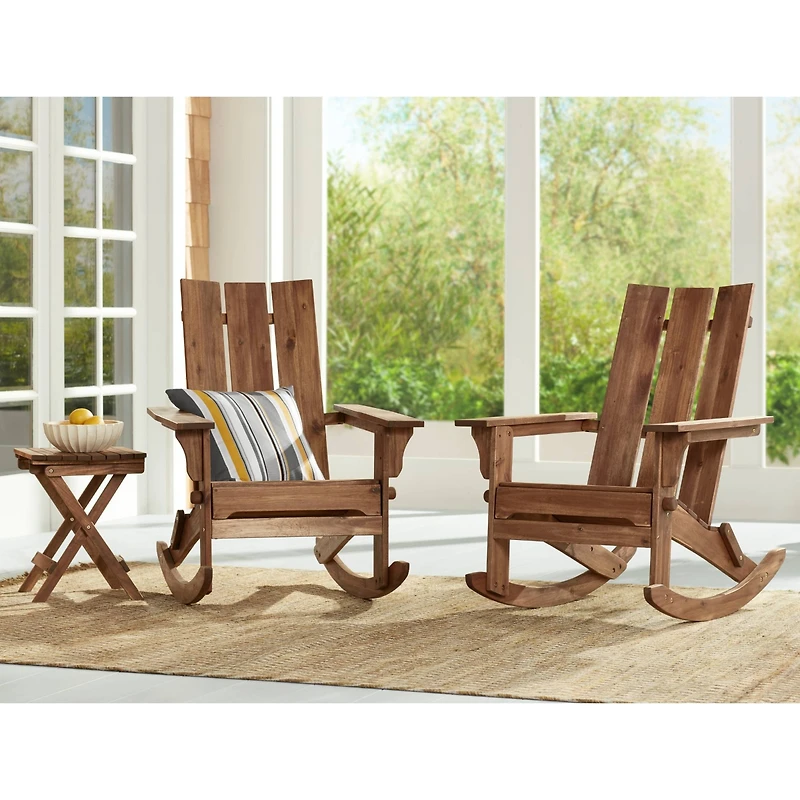 Monterey Modern Acacia Wood Outdoor Folding Accent Side End Table 20" x 14" Natural Slatted Tabletop Legs for Patio House Home Balcony Backyard Spaces