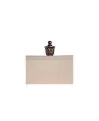 Regency Hill Exeter Traditional Table Lamps 30" Tall Set of 2 Bronze Wood Carved Leaf Cream Rectangular Bell Shade for Bedroom Living Room Bedsid