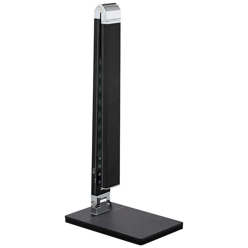 360 Lighting Jett Modern Desk Lamp 16 1/2" High Black with Usb Port and Nightlight Led Dimmer Touch On Off for Bedroom Bedside Nightstand Family