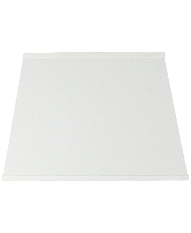 Springcrest Set of 2 Rectangular Lamp Shades Ivory Large 18" Wide x 12"Deep x 12" High Spider with Replacement Harp and Finial