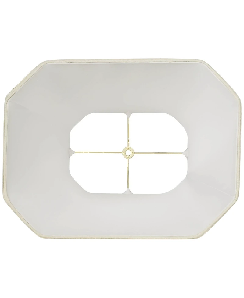 Imperial Shade Creme Medium Rectangle Cut Corner Lamp Shade 10" Wide x 7" Deep at Top and 16" Wide x 12" Deep at Bot and 13"