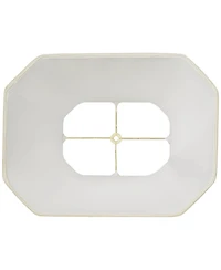 Imperial Shade Creme Medium Rectangle Cut Corner Lamp Shade 10" Wide x 7" Deep at Top and 16" Wide x 12" Deep at Bot and 13"