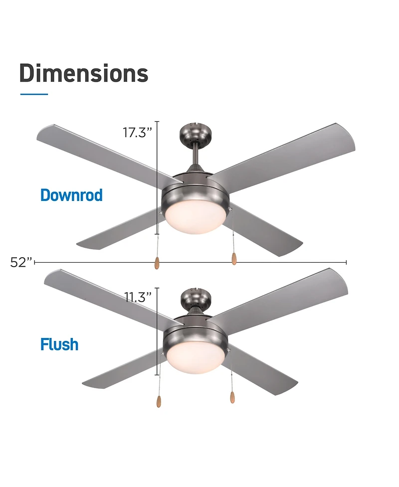 52 inch - 4 Blade Ceiling Fan