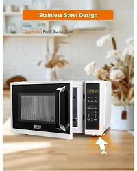 0.9 Cu. Ft. Counter Top Microwave 10 Power Levels,White