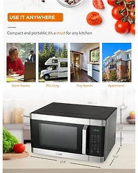 1.6 Cu. Ft. Counter Top Microwave,Stainless Steel