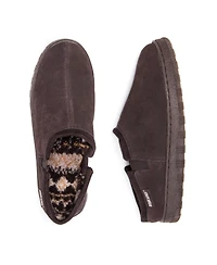 Muk Luks Men's Matt Printed Berber Suede Clog Slippers