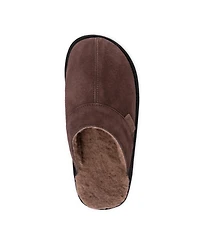 Muk Luks Men's Leather Goods By Abbott Slipper, Mahogany, 11