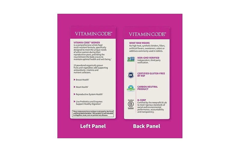 Garden of Life Vitamin Code, Women's Formula 240 Caps