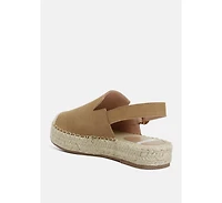 Affie suede slingback strap espadrilles