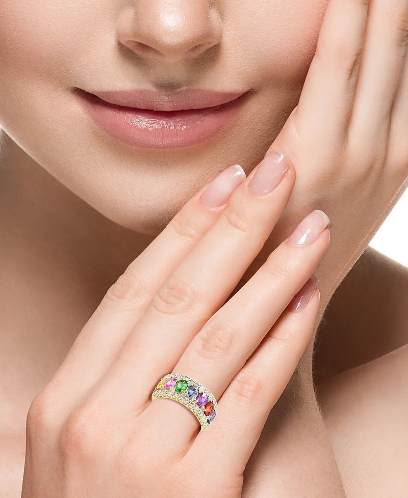 Effy Blue & White Sapphire Ring (3-1/2 ct. t.w.) Diamond (1/20 14k Gold. (Also available Emerald and Pink Sapphire)