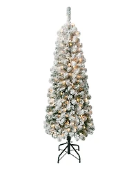 National Tree Company First Traditions Acacia Medium Flocked Tree 4.5 ft
