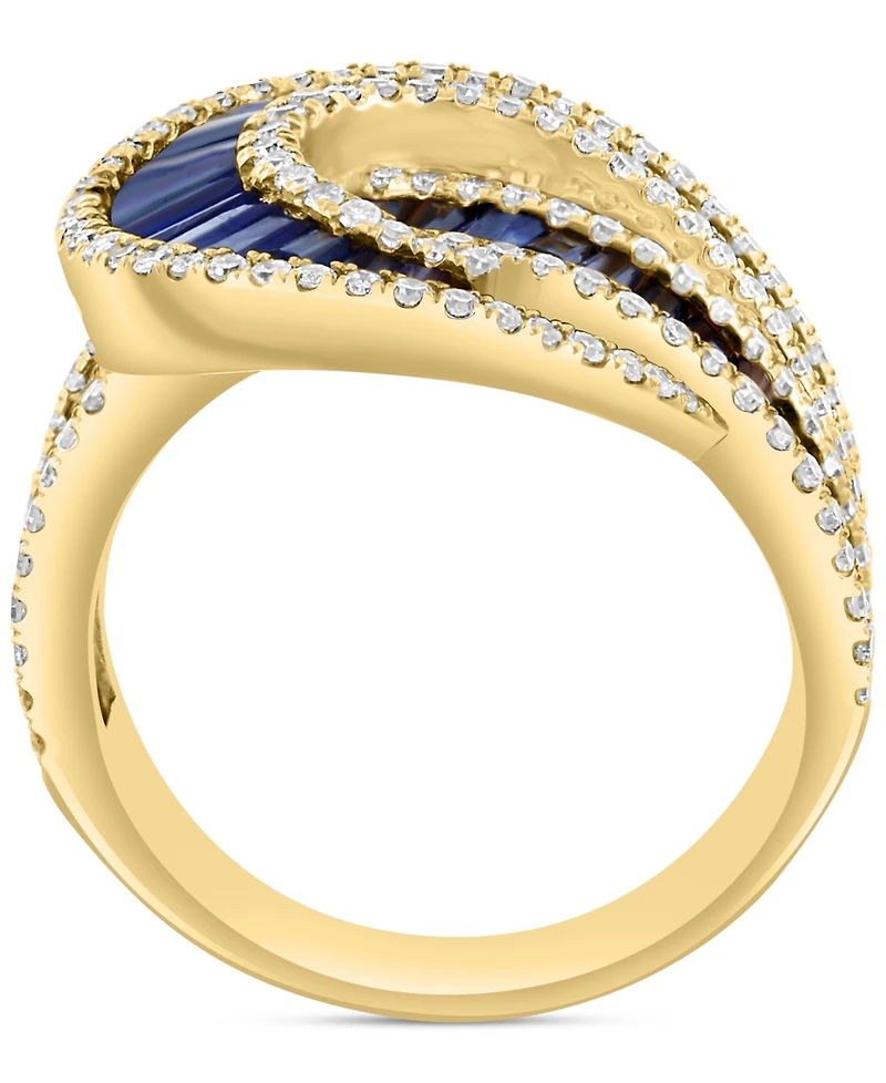 Effy Ruby (3-1/4 ct. t.w.) & Diamond (5/8 Swirl Statement Ring 14k Rose Gold