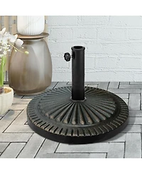 Slickblue Heavy-Duty Outdoor Stand Bronze Umbrella Base