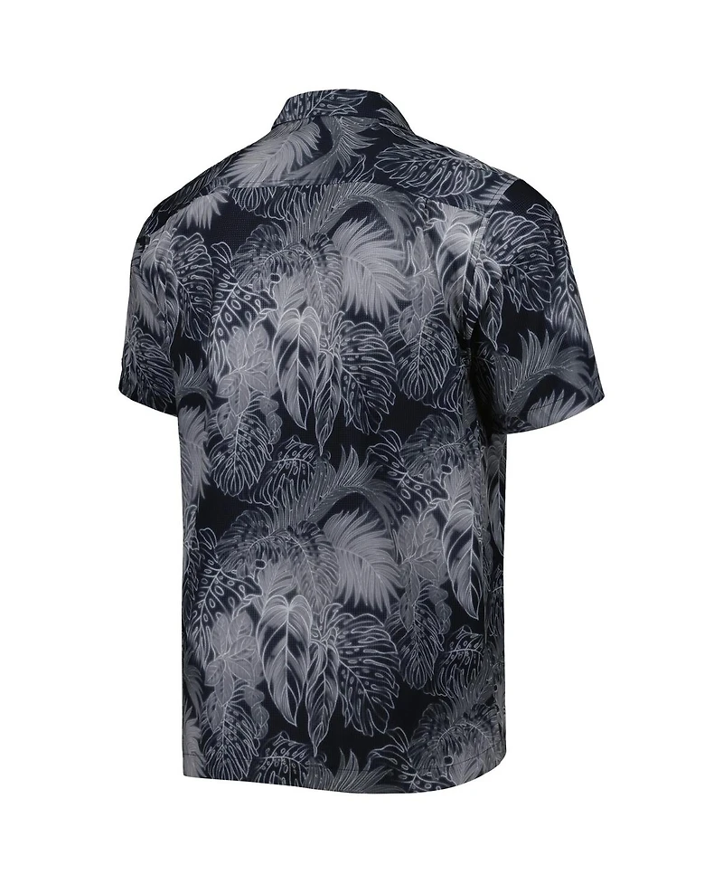 Tommy Bahama Men's Black Wake Forest Demon Deacons Coast Luminescent Frond IslandZone Button-Up Camp T-Shirt