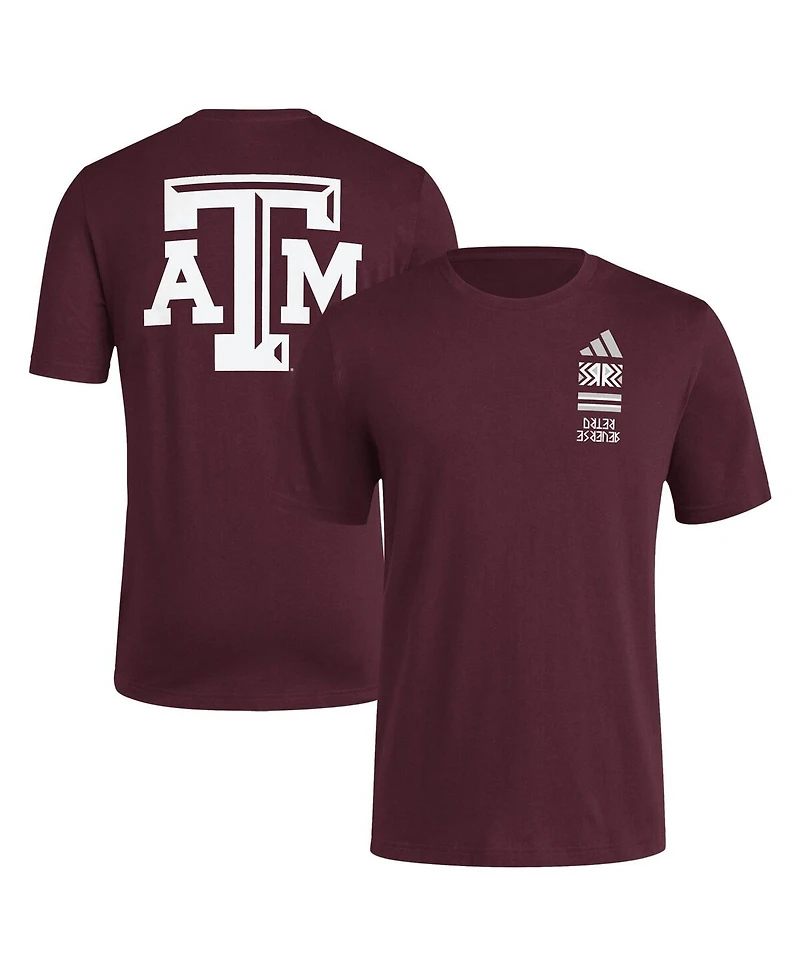 Adidas Men's Maroon Texas A&M Aggies Reverse Retro Baseball 2 Hit T-Shirt