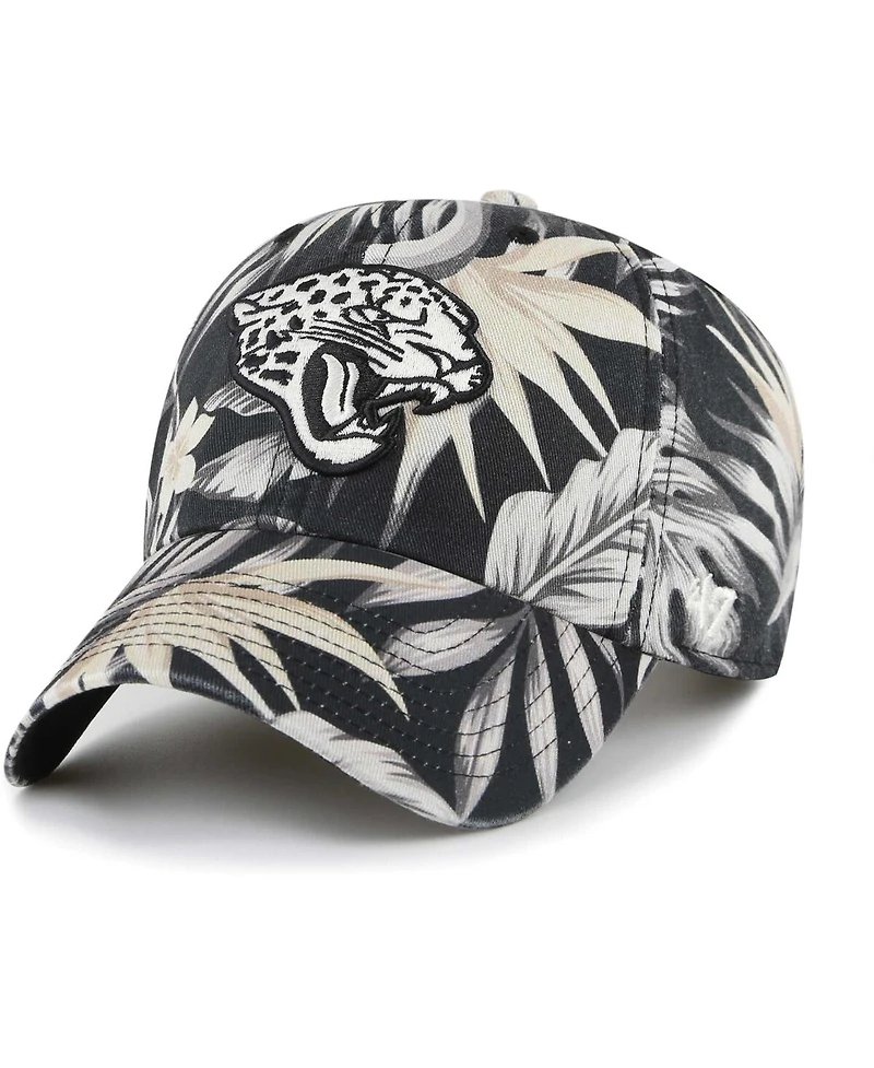 '47 Brand Men's Black Jacksonville Jaguars Tropicalia Clean Up Adjustable Hat